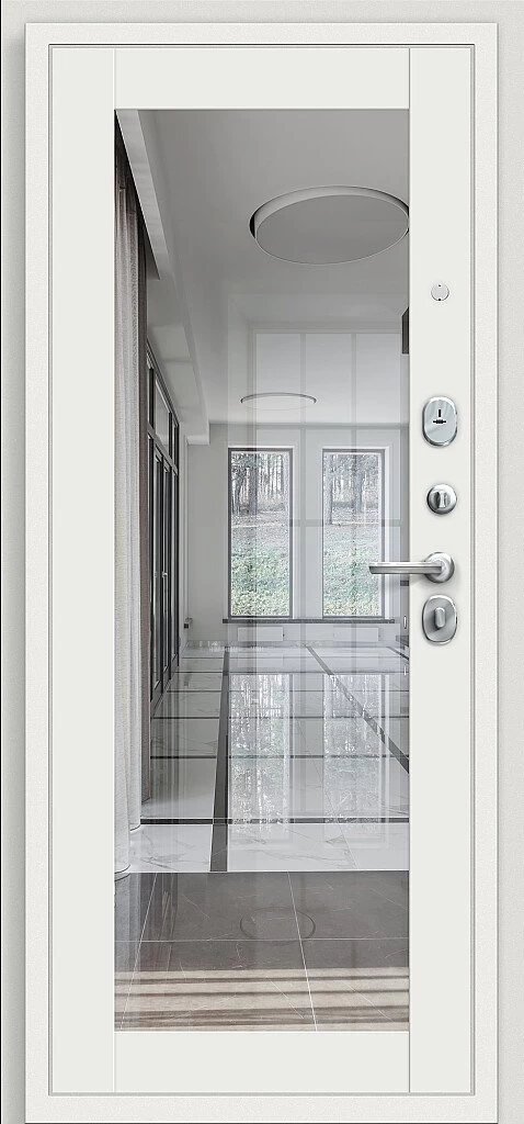 Входная дверь Флэш Kale Шагрень белая/Off-white BR5004 внутренняя сторона