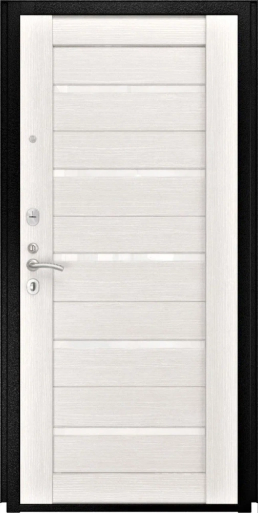 Входная дверь ДвериПРО Берген СБ-1 (лак. белое, 16мм, беленый дуб) DPRO197042 внутренняя сторона