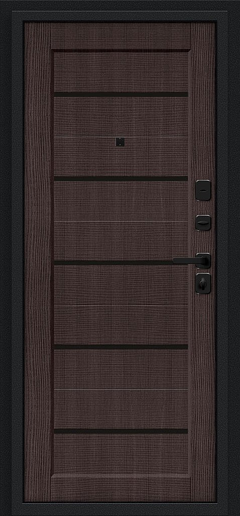 Входная дверь Борн/SBlack Букле черное/Wenge Melinga BR6185 внутренняя сторона